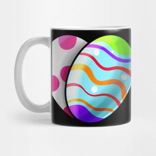 Two Colorful Easter Eggs Forming A Heart. Happy Easter Mug